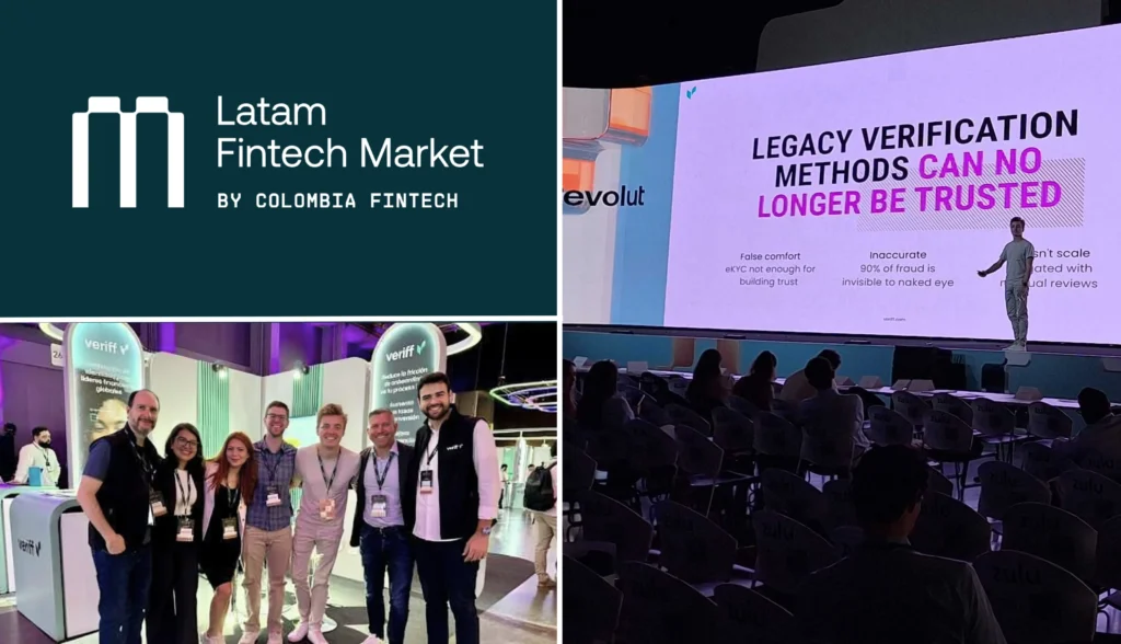 a group of people standing in front of a screen